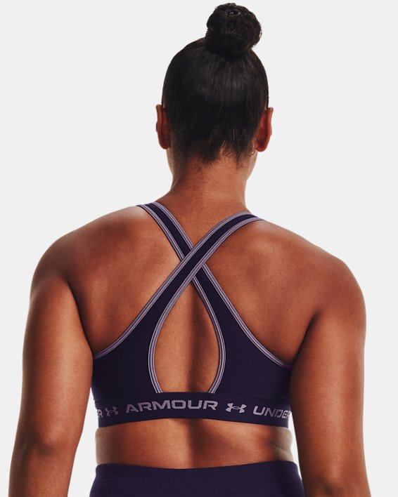 Damen Sport-BH Armour® Mid Crossback, Purple, pdpMainDesktop image number 6